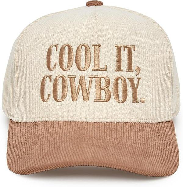 Funky Junque Two Tone Vintage Corduroy Trucker Hats - Sayings