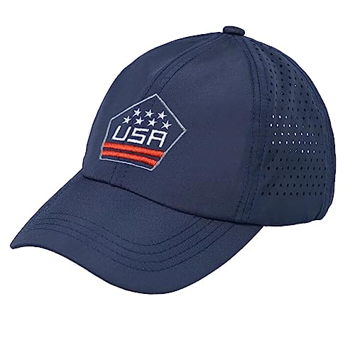 funky junque USA Shield Laser Cut Running Cap by Funky Junque