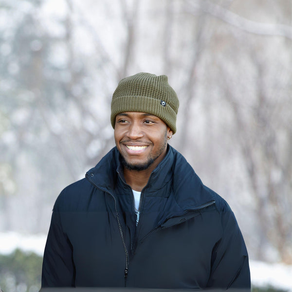 Funky Junque Waffle Knit Double Layer Beanie By Funky Junque