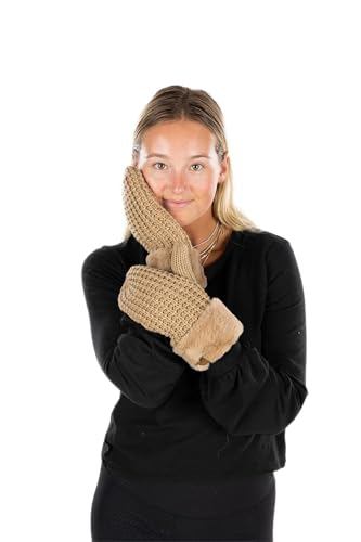 Funky Junque Waffle Knit Lined Mittens By Funky Junque