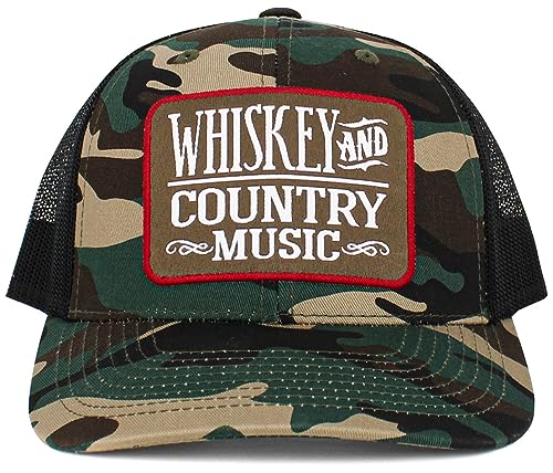 Funky Junque Whiskey And Country Music Trucker Hat By Funky Junque