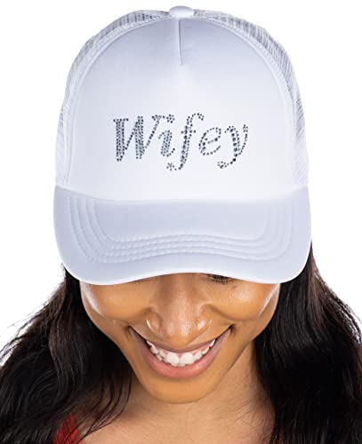 Funky Junque Wifey - Rhinestone Embellished Trucker Hats By Funky Junque