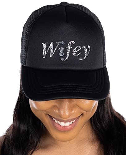 funky junque Wifey - Rhinestone Embellished Trucker Hats by Funky Junque