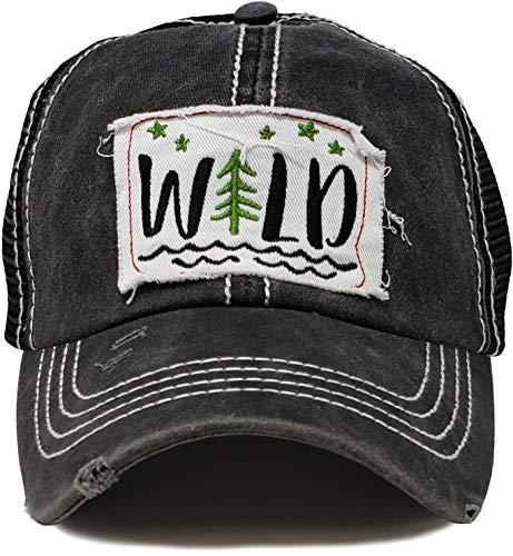 funky junque Wild Distressed Vintage Patch Baseball Cap by Funky Junque