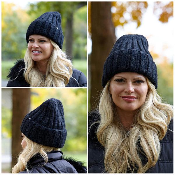 Funky Junque Wool Blend Ribbed Beanie By Funky Junque