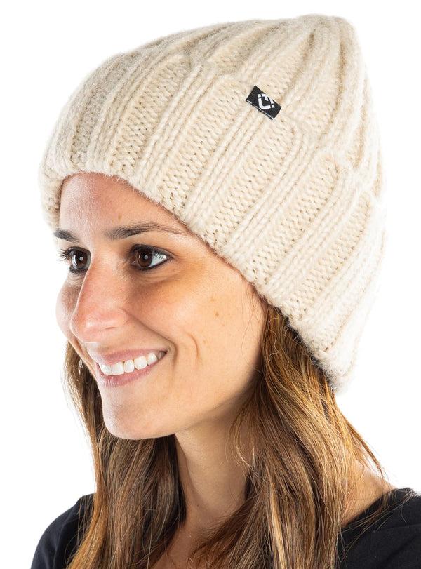 funky junque Wool Blend Ribbed Beanie by Funky Junque