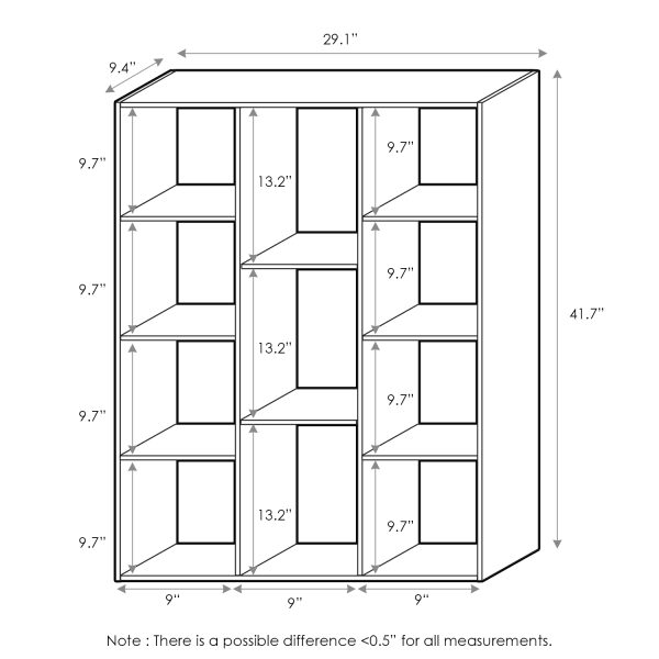 Furinno Furinno 11-Cube Reversible Open Shelf Bookcase