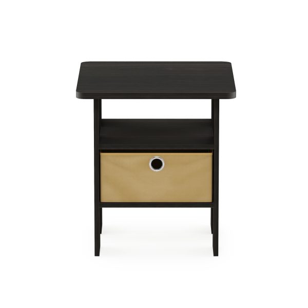 Furinno Furinno Andrey End Table Nightstand With Bin Drawer
