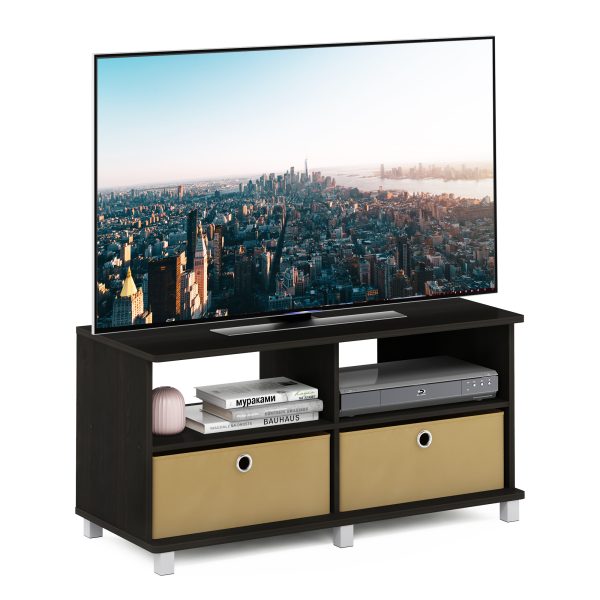 Furinno Furinno Andrey Entertainment Center With Bin Drawers For TV Up To 43 Inch