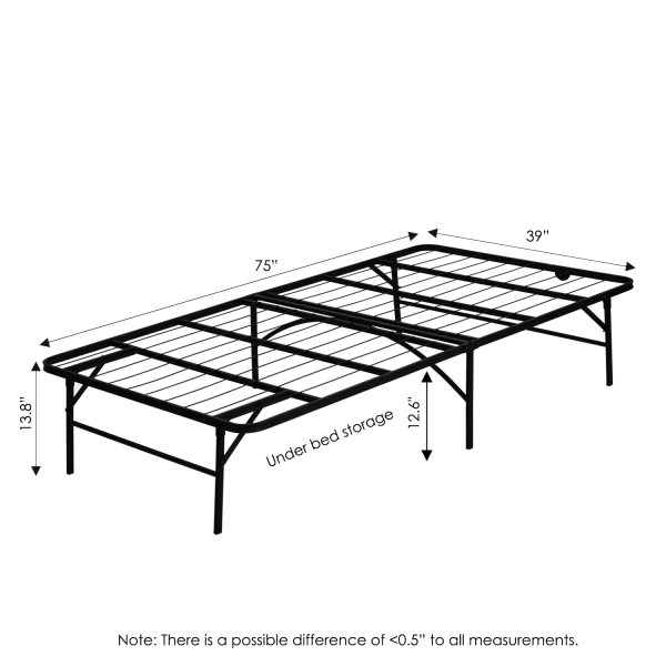 Furinno Furinno Angeland Mattress Foundation Platform Metal Bed Frame