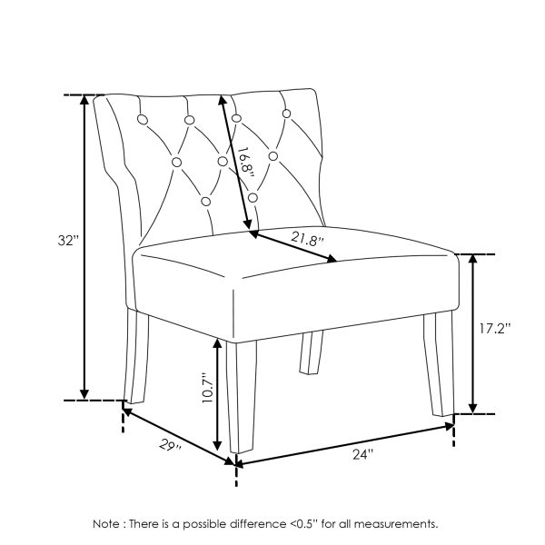 Furinno Furinno Belfort Button Tufted Back Accent Chair
