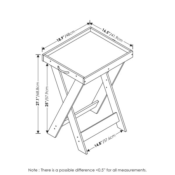 Furinno Furinno Classic Tray Table With Removable Tray