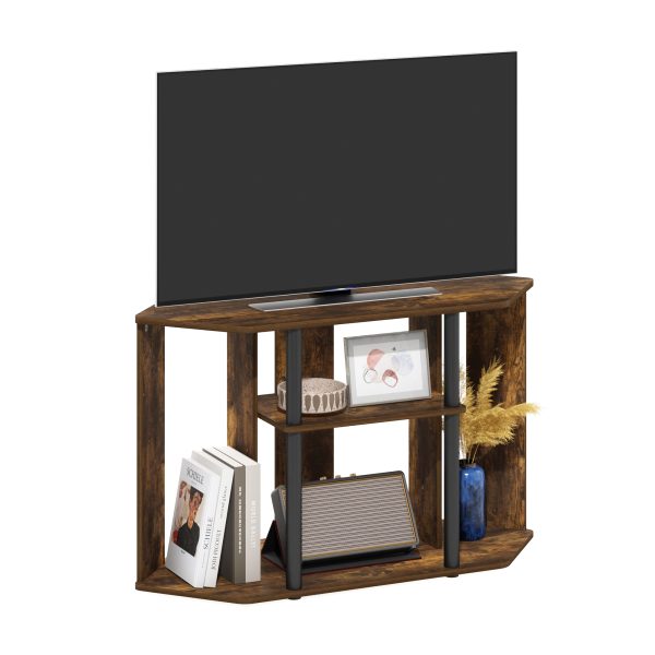 Furinno Furinno Classic TV Stand With Plastic Poles For TV Up To 43-Inch