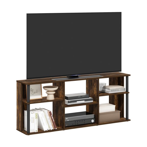 Furinno Furinno Classic TV Stand With Plastic Poles For TV Up To 65-Inch