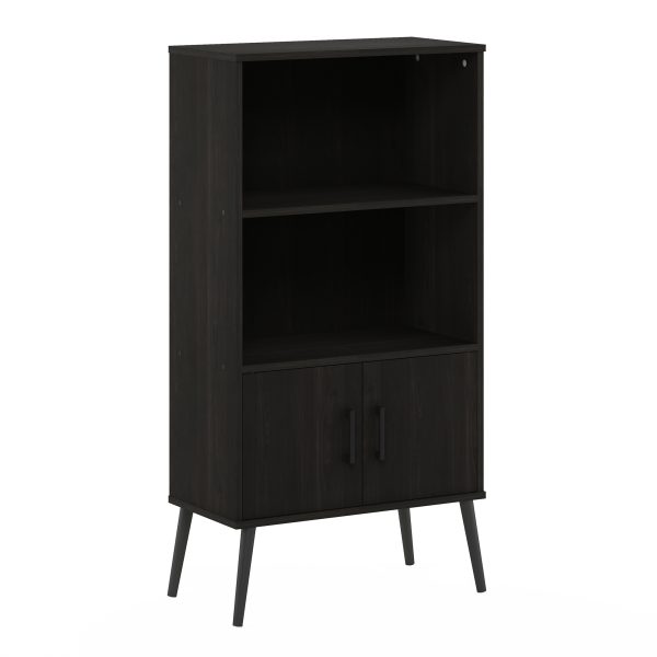furinno Furinno Claude Mid Century Style Accent Cabinet with Wood Legs