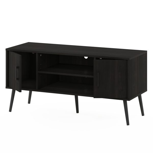 Furinno Furinno Claude Mid Century Style TV Stand With Wood Legs