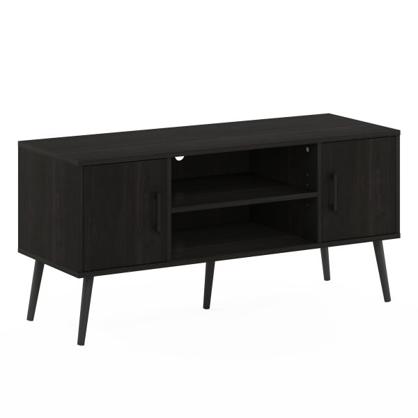 furinno Furinno Claude Mid Century Style TV Stand with Wood Legs