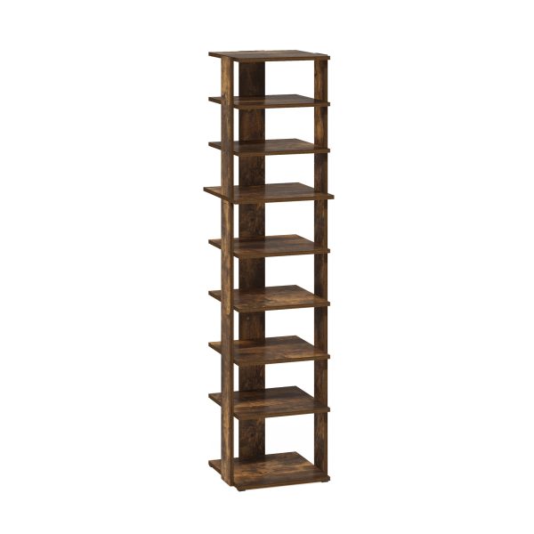 furinno Furinno Compact 9-Tier Vertical Space Saving Free Standing Shoe Tower Shoe Rack for Closet Entryway