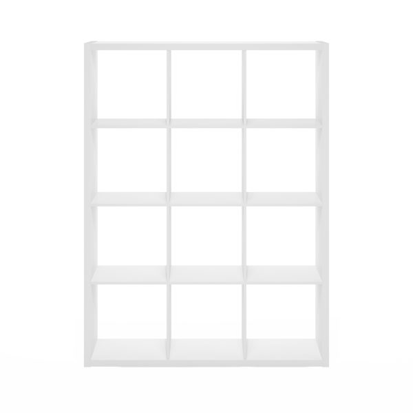 Furinno Furinno Cubicle Open Back Decorative Cube Storage Organizer 12-Cube