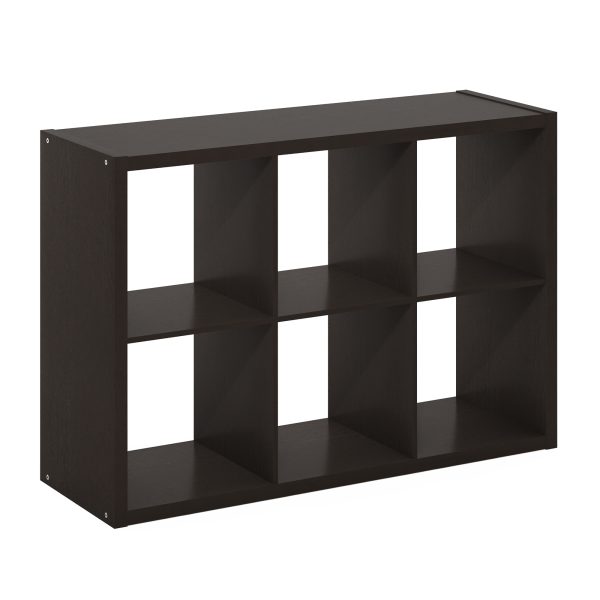furinno Furinno Cubicle Open Back Decorative Cube Storage Organizer 6-Cube