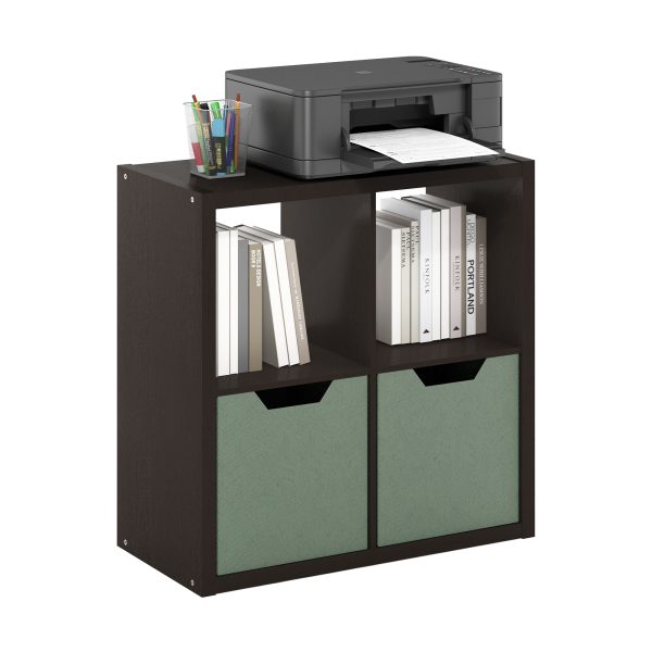 Furinno Furinno Cubicle Open Back Decorative Cube Storage Organizer 4-Cube