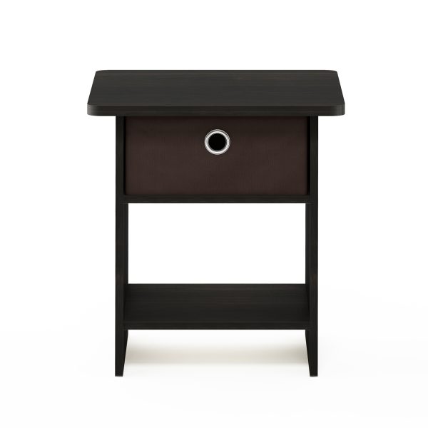Furinno Furinno Dario End Table/ Night Stand Storage Shelf With Bin Drawer