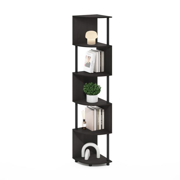 Furinno Furinno Econ 5-Tier Zigzag Corner Shelf Bookcase Bookshelf