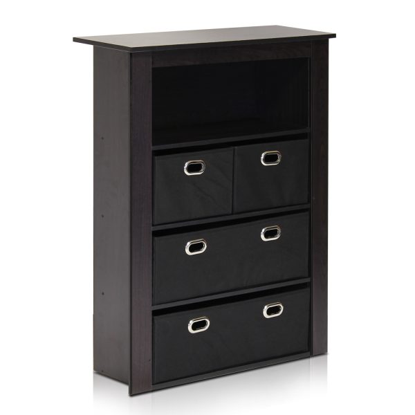 furinno Furinno Econ Hallway Console Table with 4-Foldable Bins