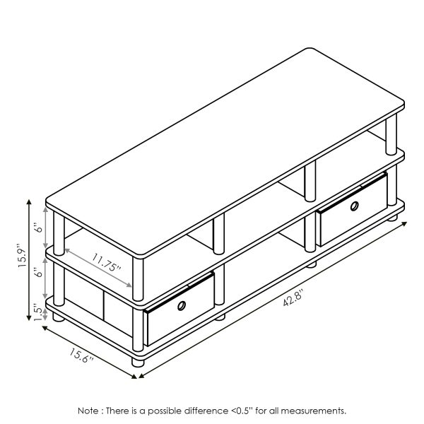 Furinno Furinno Econ TV Entertainment Center With Storage Bins