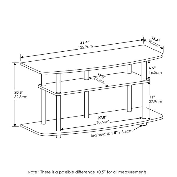 Furinno Furinno Frans Turn-N-Tube TV Stand For TV Up To 46 Inch