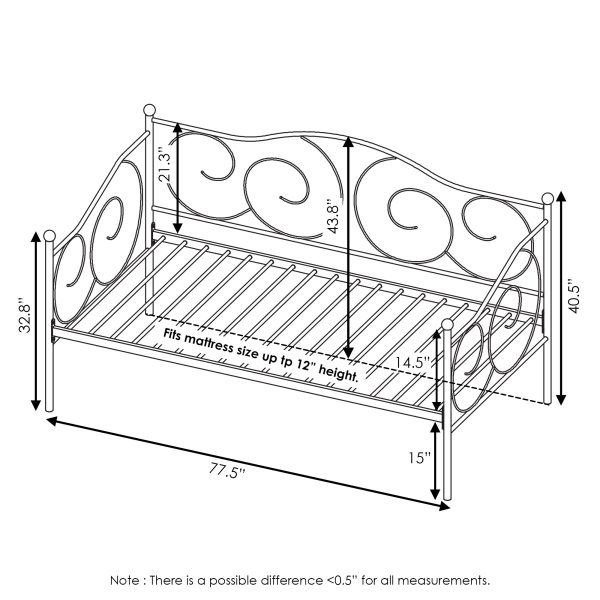 Furinno Furinno Angeland Carca Metal Daybed