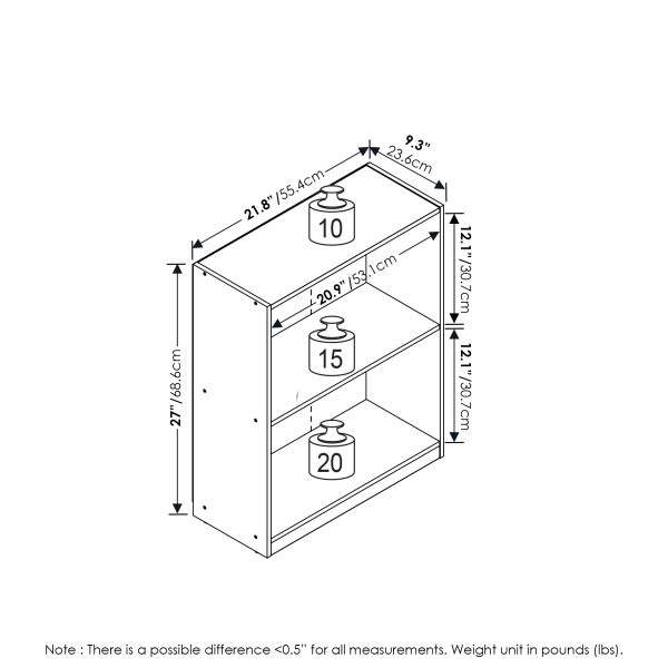 Furinno Furinno Gruen 2-Tier Open Shelf Bookcase