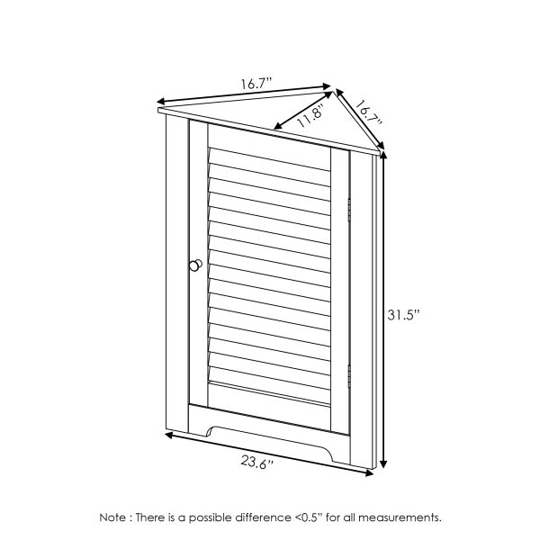 Furinno Furinno Indo Corner Louver Door Cabinet