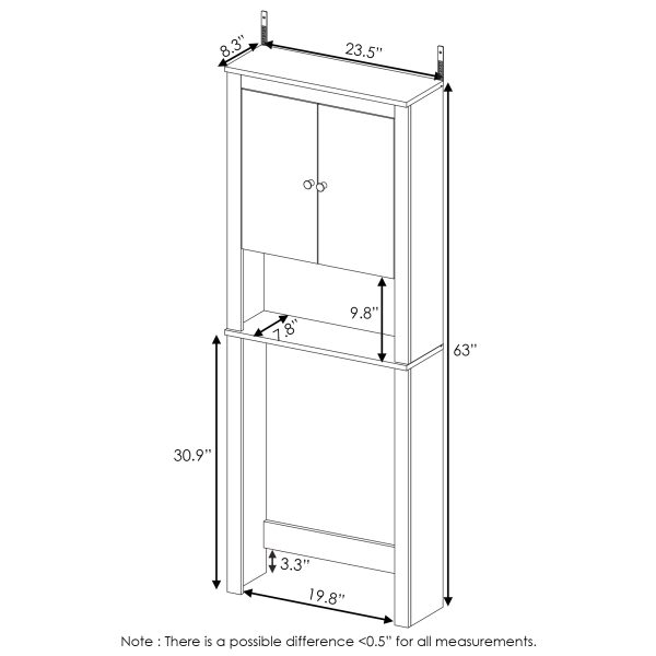 Furinno Furinno Indo Double Door Bath Cabinet