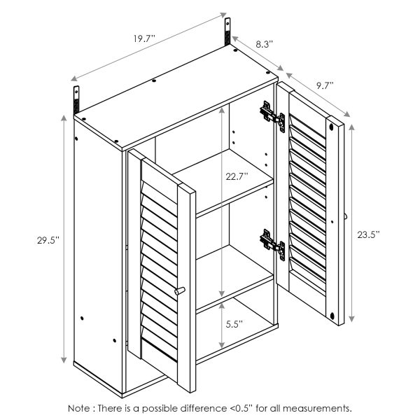 Furinno Furinno Indo Double Door Wall Cabinet