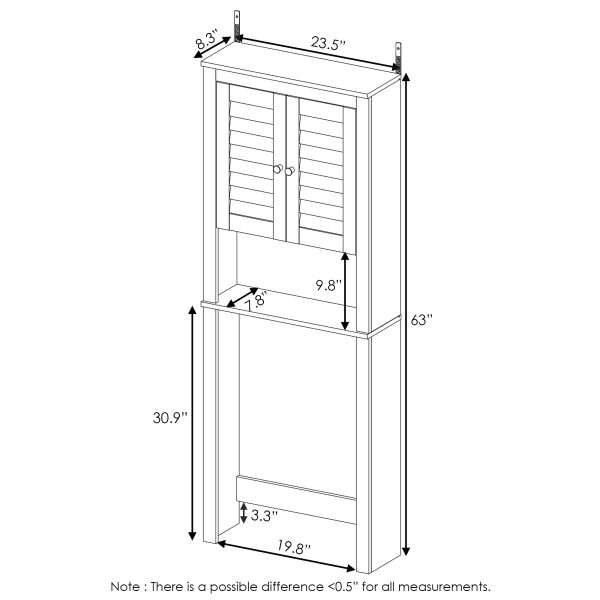 Furinno Furinno Indo Louver Door Bath Cabinet