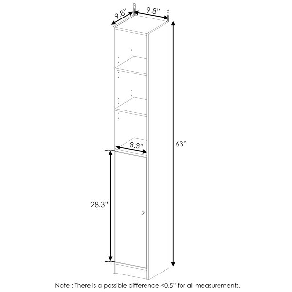 Furinno Furinno Indo Slim Door Bath Cabinet
