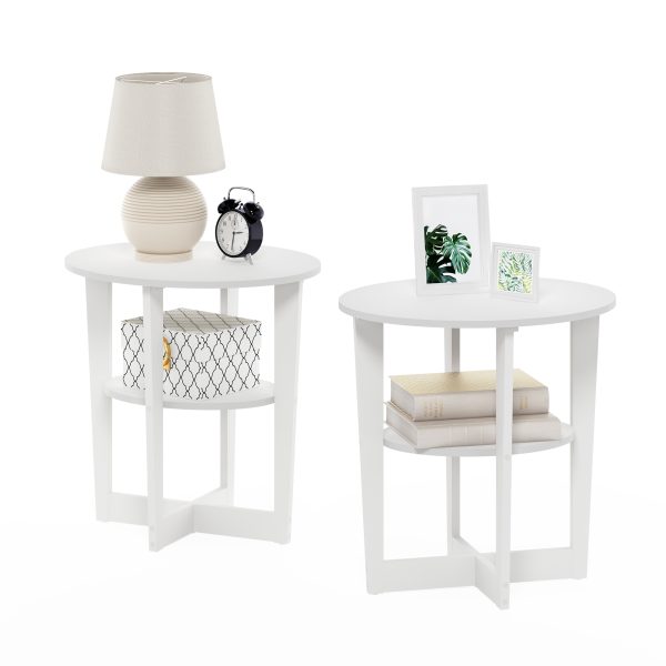Furinno Furinno JAYA Oval End Table Set Of Two