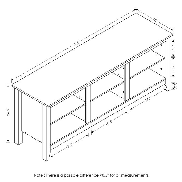 Furinno Furinno Jensen TV Stand With Shelves