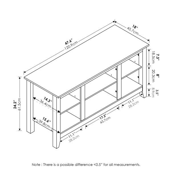 Furinno Furinno Jensen TV Stand With Shelves