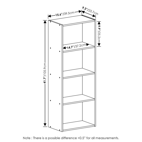 Furinno Furinno Luder 4-Tier Open Shelf Bookcase