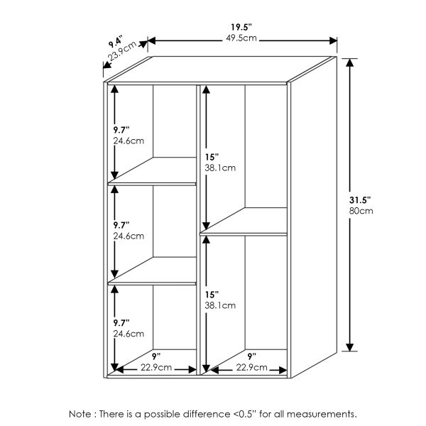 Furinno Furinno Luder 5-Cube Reversible Open Shelf