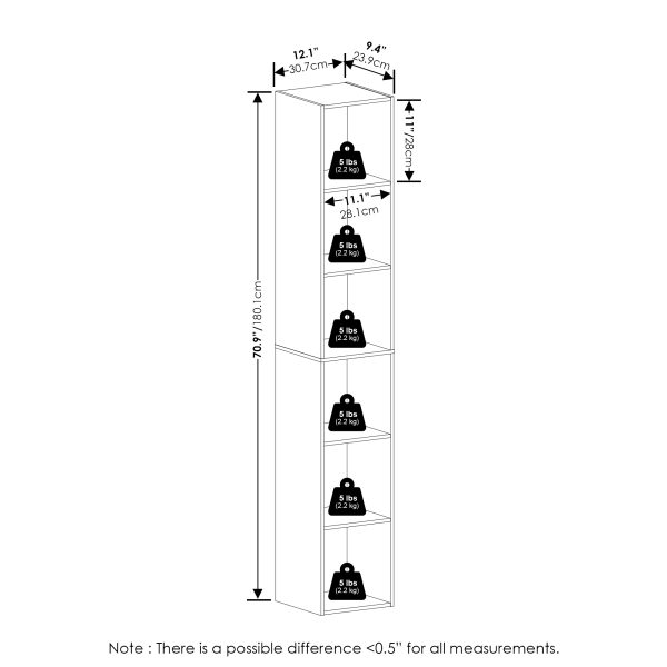 Furinno Furinno Luder 6-Tier Open Shelf Bookcase