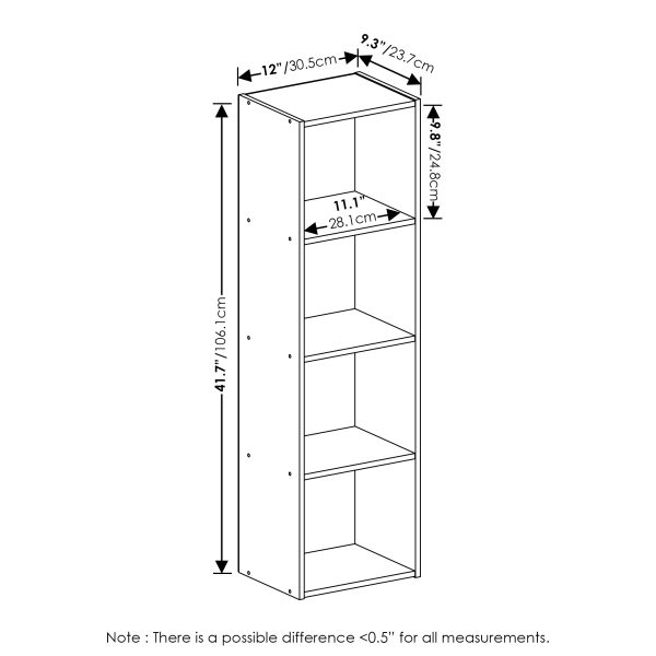 Furinno Furinno Pasir 4-Tier Open Shelf Bookcase