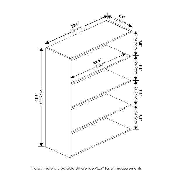 Furinno Furinno Pasir 4-Tier Open Shelf Bookcase