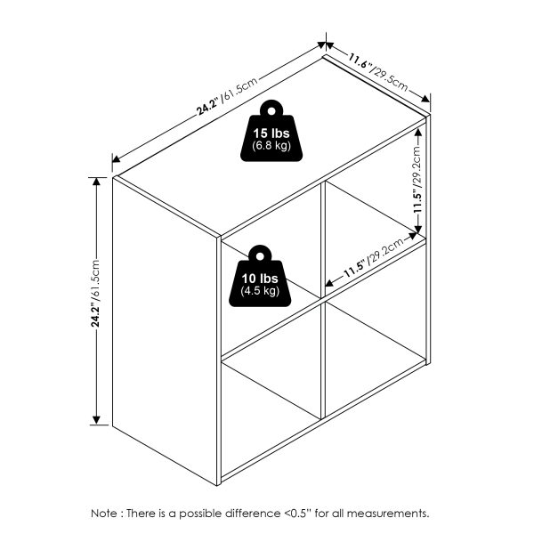 Furinno Furinno Pelli Cubic Storage Cabinet 2×2