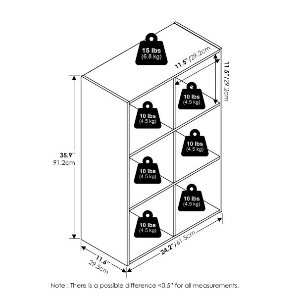 Furinno Furinno Pelli Cubic Storage Cabinet 3×2
