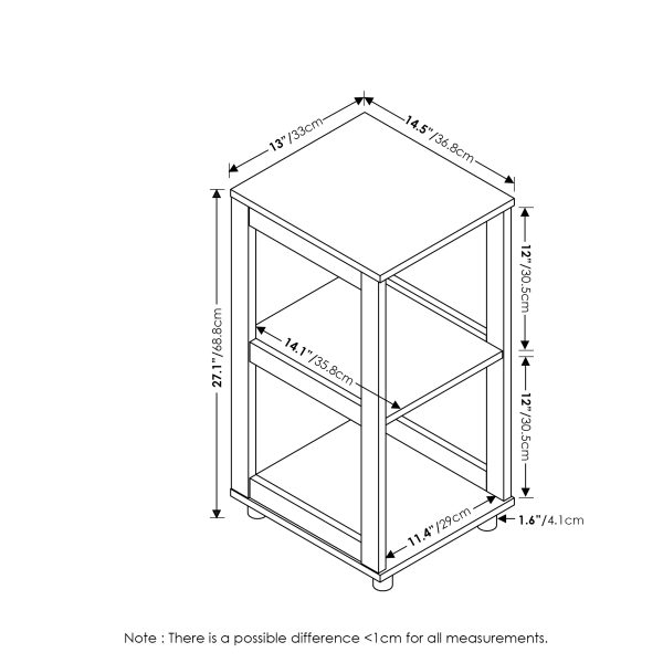 Furinno Furinno Romain 2-Tier Tall End Table