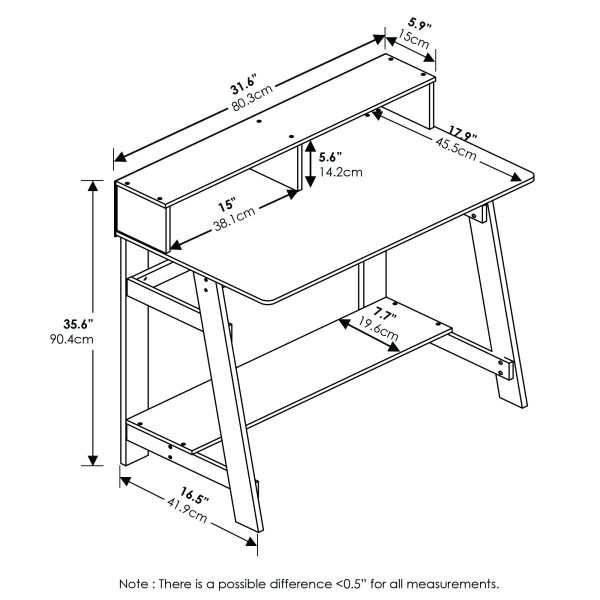 Furinno Furinno Simplistic A Frame Computer Desk