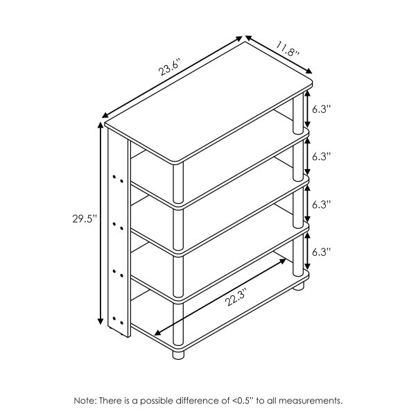 Furinno Furinno Turn-N-Tube 5 Tier Shoe Rack